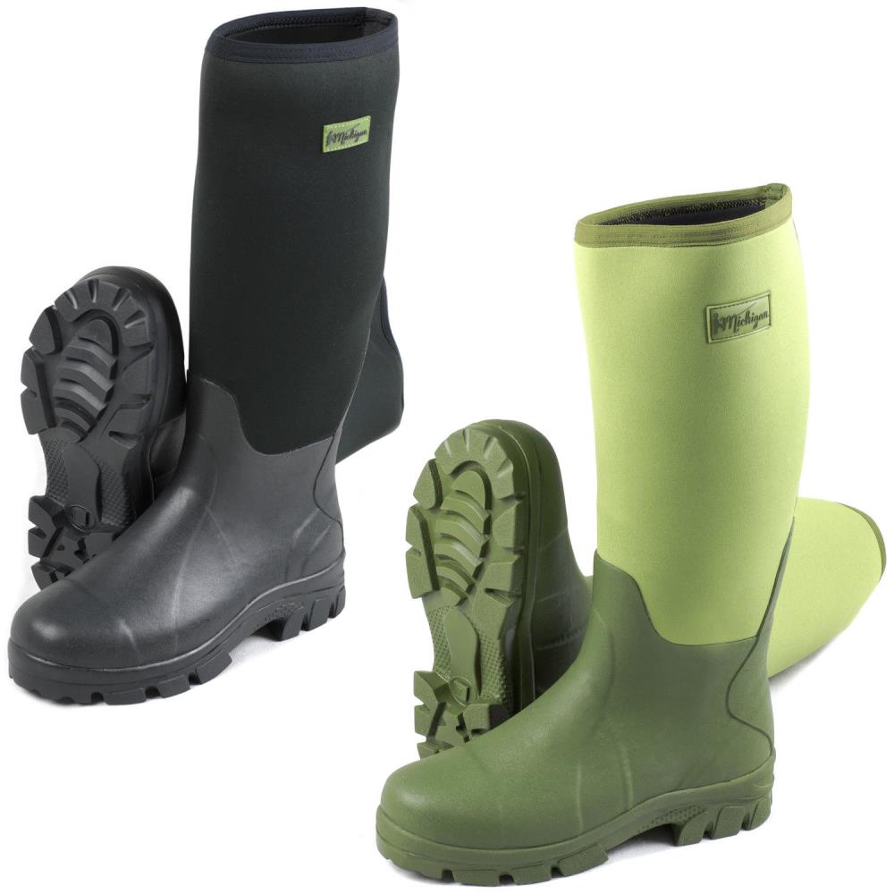 New Mens Fishing Green Thigh Waders Wellies Wellingtons Boots Size 6-11 