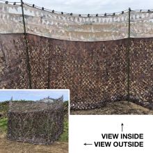 Nitehawk Camo Hunting/Shooting Blind Screen Net Hide With Clear View Top