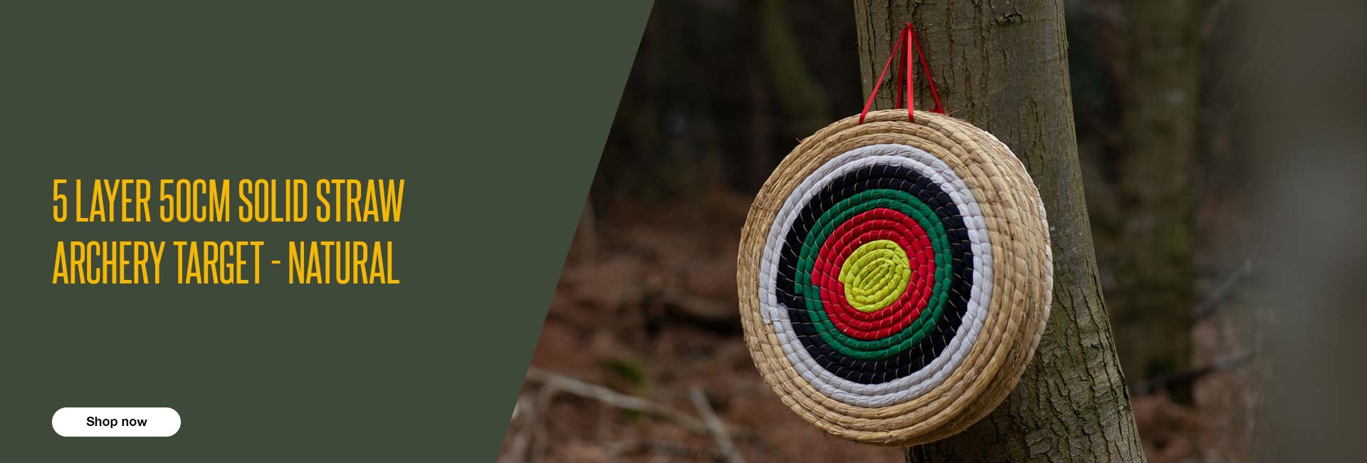 Traditional Round Solid Straw, 5 Layer 50cm Natural Archery Target